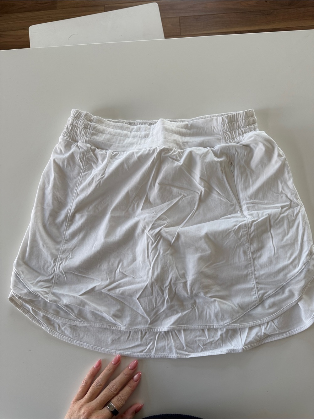 lululemon athletica White Athletic Skort with Zip Pocket